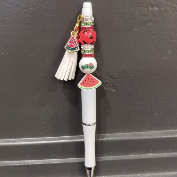 Watermelon focal pens with tassel Set Of 3 - Picture 3 of 5